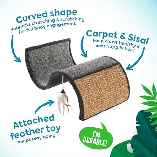 Petlinks Dream Curl Carpet Cat Scratcher, Dual-Surface Cat Scratching Post - Image 2