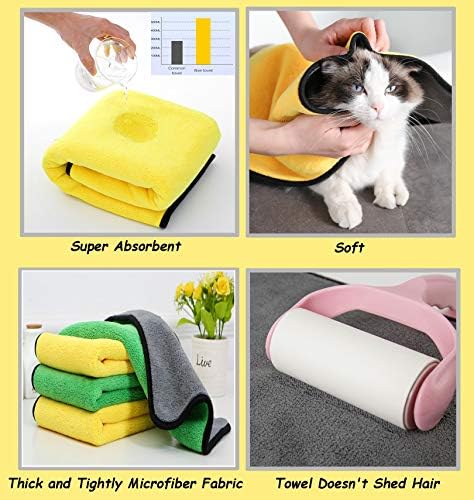 2 Pack Dog Towels Super Absorbent Pet Bath Towel Microfiber Dog Drying Towel - Image 4