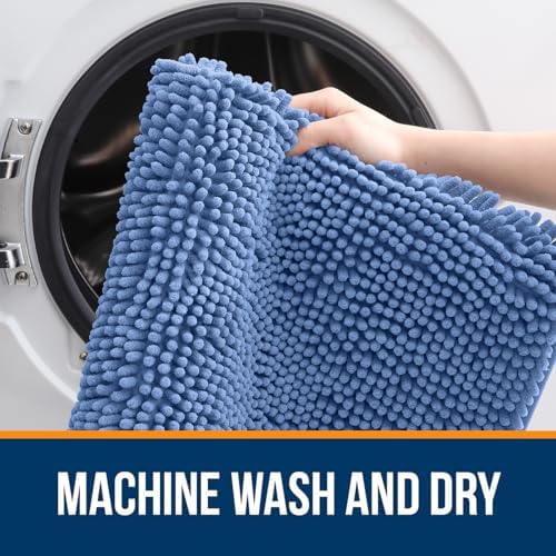 OLANLY Large Bathroom Rugs 40x32, Extra Soft Absorbent Chenille Bath Rugs - Image 5