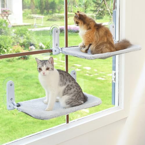 Zoratoo 2PC Cat Window Perch, Foldable & Cordless by Zoratoo