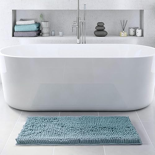 FRESHMINT Large Chenille Bathroom Rugs Mat 36”x24”, Non-Slip Bath Mat - Image 2