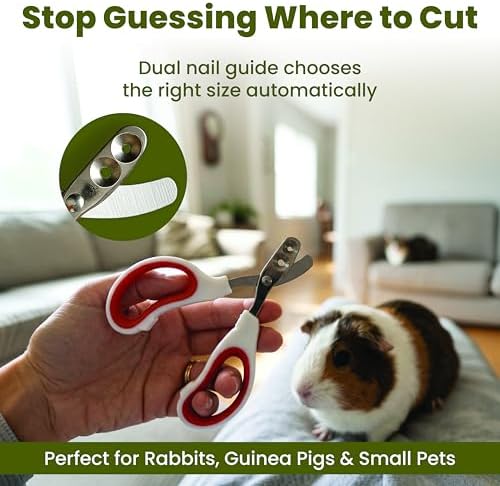 Rabbit Nail Clippers with 2 Size Safety Guide by Steel & Cedar – Professional - Image 7