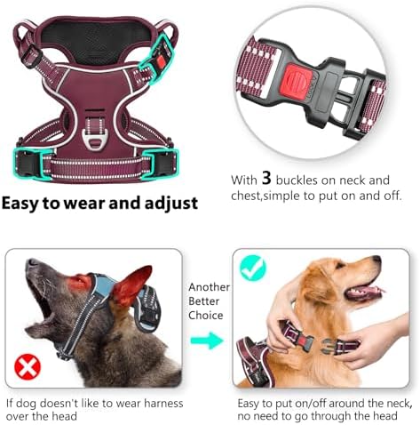 Timos Dog Harness, Front Clip No Pull Medium Sized - Image 2
