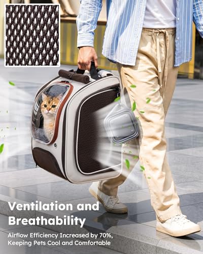Pecute Dog Backpack Carrier, Large Space Dog Bubble Backpack - Image 5
