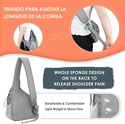 Lukovee Pet Sling, Hands Free Hard Bottom Papoose - Image 5