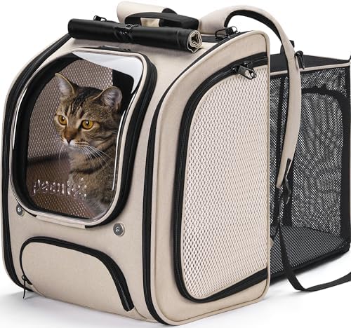 Pecute Cat Backpack Carrier, Cat Bubble, 12.6" L x 10.2" W x 16.5" H by pecute