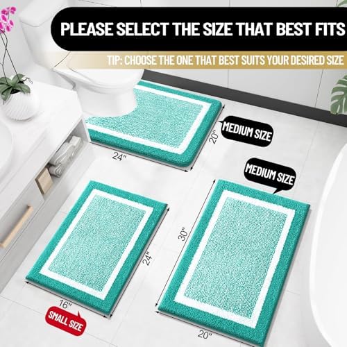 OLANLY Bathroom Rugs 30x20, Soft Absorbent Microfiber Bath Rugs - Image 2