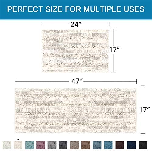 H.VERSAILTEX Extra Thick Striped Bath Rugs - Image 2