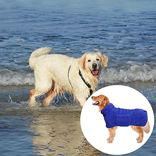 Dog Bathrobe Towel Geyecete Dog Drying Coat-Dry Fast Bag-Pineapple Grid Fast - Image 4
