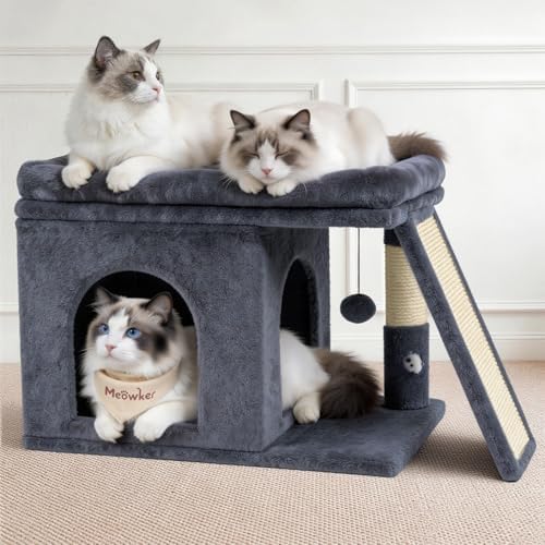 Cat Tree Tower with 15.7x23.6 Perch Bed by Meowker