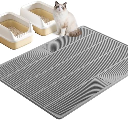 TRZZ XXL Cat Litter Mat, Large Silicone Waterproof Mat by TRZZ