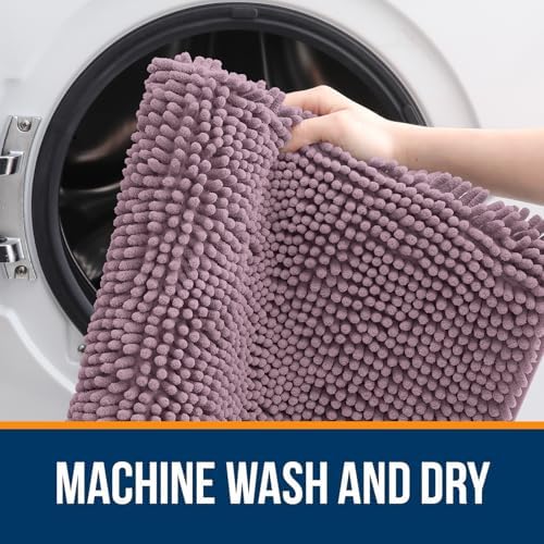 OLANLY Bathroom Runner Rugs 44x24, Extra Soft Absorbent Chenille Bath Rugs - Image 5