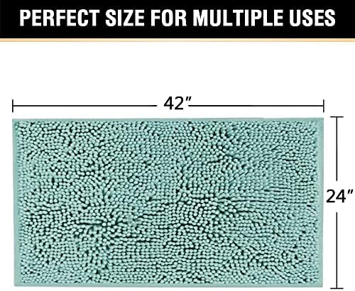 H.VERSAILTEX Microfiber Bath Rugs Chenille Floor Mat Ultra Soft Washable - Image 2