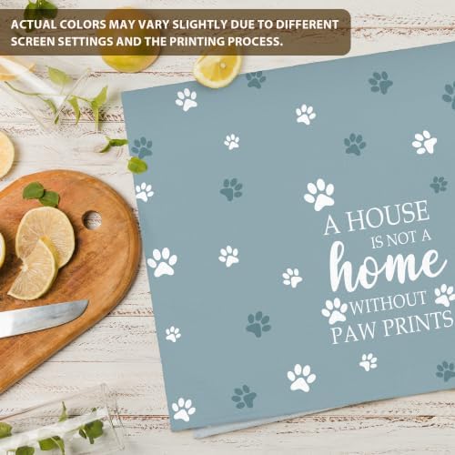 Funny Dog Paw Blue Kitchen Towels, Dog Lovers Gifts - Image 6