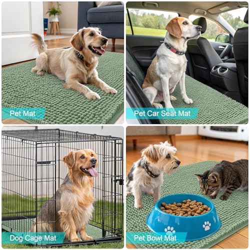 OLANLY Dog Door Mat for Muddy Paws 24x16, Super Absorbent Mud Mat - Image 7