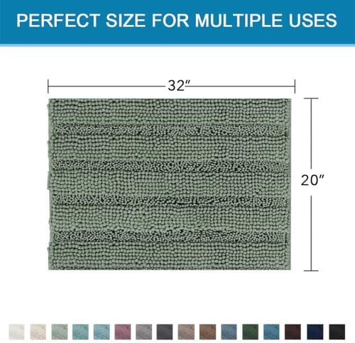 H.VERSAILTEX Bath Rugs for Bathroom Non Slip Bath Mats Extra Thick Chenille - Image 2