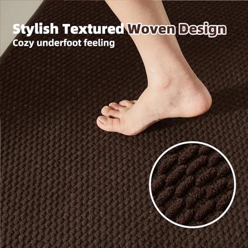 TYUU Bathroom Runner Rug, Long Bath Mat Washable Thin Quick Dry Low Pile - Image 3
