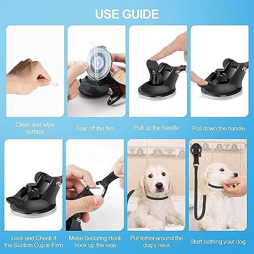 Dog Bathing Tether with Heavy Suction Cup, Dog Grooming Tub Restraint Leash - Image 4