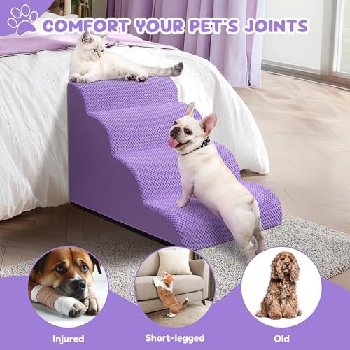 Zerbuger Dog Ramp and Stairs for Bed, Nonslip Cover - Image 4