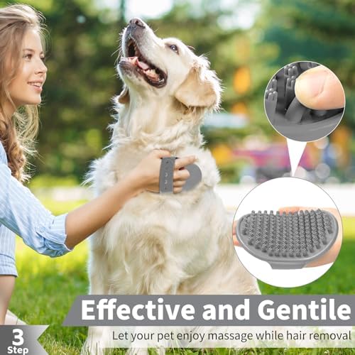 Comotech 6PCS Dog Bath Brush & Dog Toothbrush | Adjustable Handle Shampoo Brush - Image 4