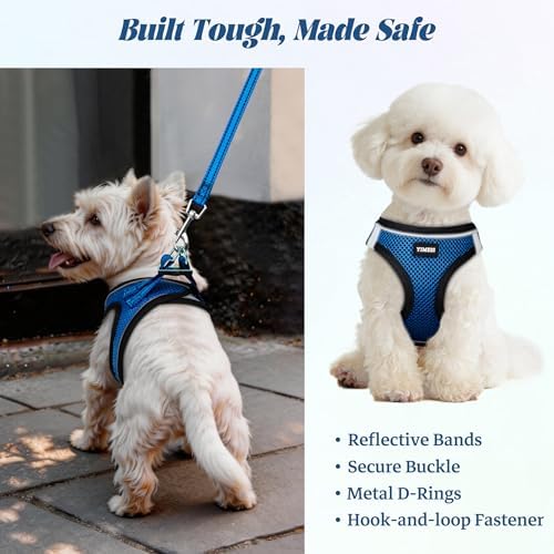 No Pull Dog Puppy Harness and Leash Set Reflective Mesh Vest Small - Image 5