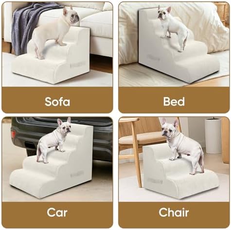 PAWSCRAT 3-Step Pet Stairs for High Beds & Sofas, 15.7''H Dog Stairs - Image 7