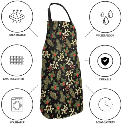 Sweetshow Cute Dog Apron with 2 Pockets and Adjustable Neck Waterproof Kitchen - Image 6