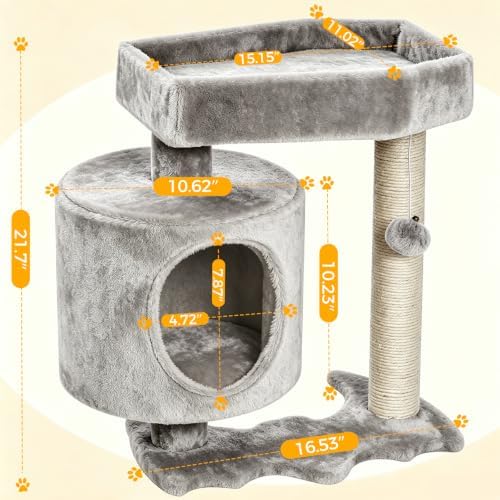 BEWISHOME Cat Tree with Scratching Post, Cat Tower - Image 5