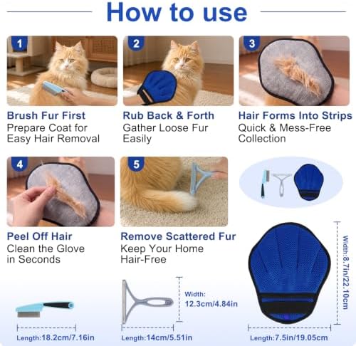 3PCS Pet Hair Removal Glove Set - Image 7