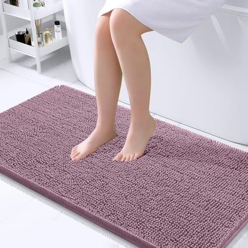OLANLY Bathroom Runner Rugs 44x24, Extra Soft Absorbent Chenille Bath Rugs by OLANLY