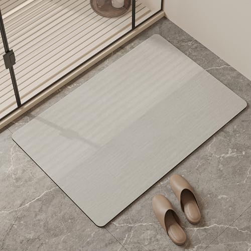 Mecko Bath Mat Ultra Thin Light Grey by Mecko