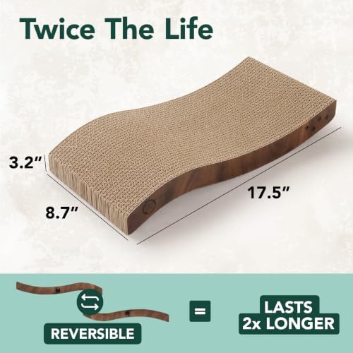 Reversible Wave Cat Scratcher for Indoor Cats - Image 5