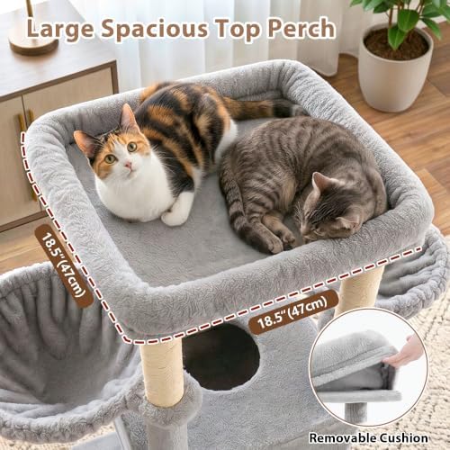 Gitelsnour Cat Tree, 78.7'' Tall Tower - Image 2