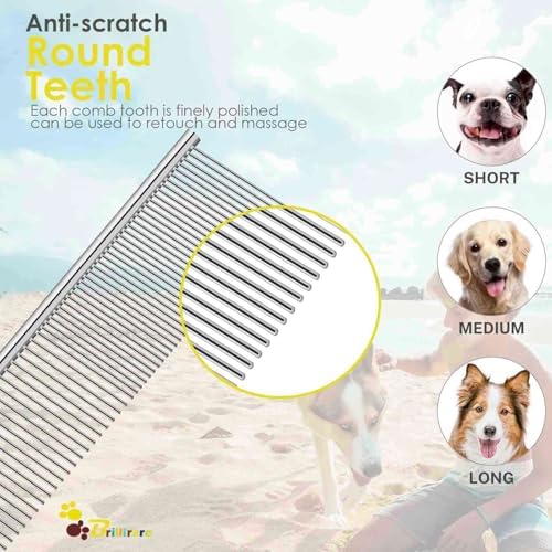 Dog Grooming Comb Pet, Stainless Steel Cat Combs - Image 4