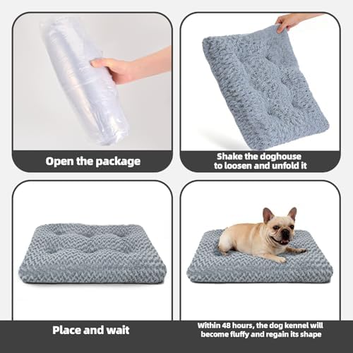 Dog Bed Medium Size, Plush Washable Pet Bed Mat, Dog Crate Bed 23"x 18" - Image 7