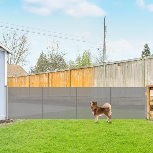 Reinforced 42" Tall Pet Gate 155" Extra Wide Retractable Baby Gate by BabyPetSafetyGate
