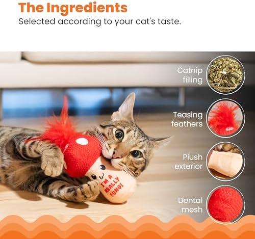 Catstages A Really Fungi Mushroom Interactive Cat Kicker Toy - Image 4