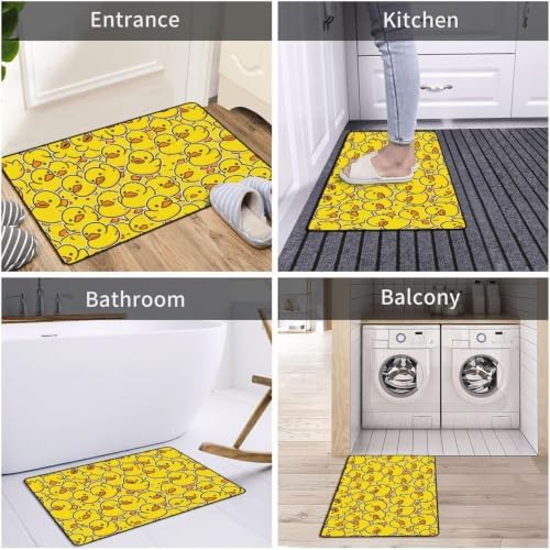 Cute Rubber Ducks Area Rug Non-Slip Soft Microfiber Washable Inside Floor Mats - Image 6