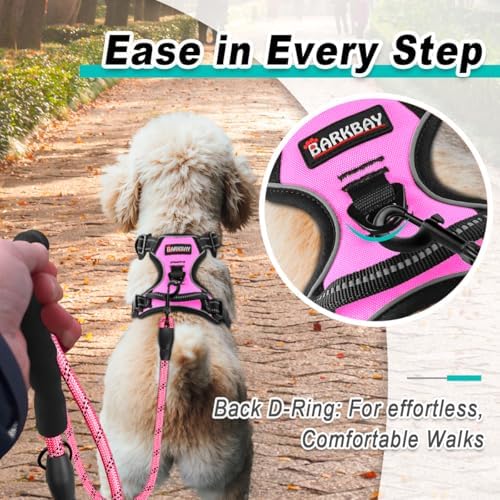 BARKBAY Dog Harness for Small Sized Dog No Pull 2 Leash Clips Dog Vest - Image 3