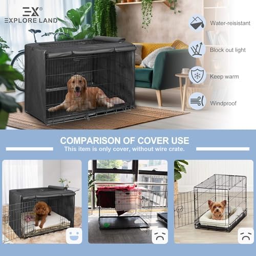 Explore Land Dog Crate Cover, 38 inches - Image 4