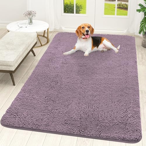 OLANLY Dog Door Mat for Muddy Paws 59x35, Super Absorbent Chenille Mud Mat by OLANLY