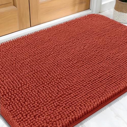 OLANLY Dog Door Mat for Muddy Paws 34x21, Super Absorbent Chenille Mud Mat by OLANLY