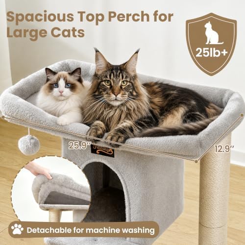 Cat Tree Tower Scratching Post for Indoor Large Adult Cats - Image 2
