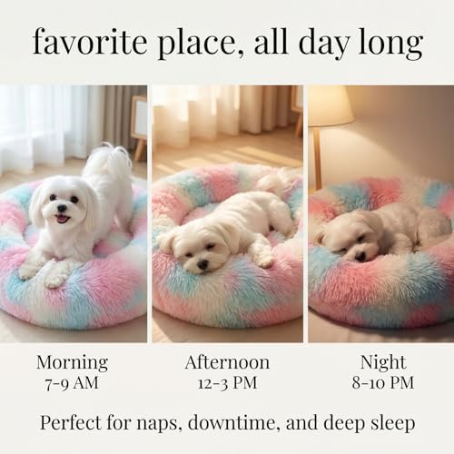 nononfish Cozy Donut Pet Bed, Soft Calming Dog Bed - Image 6
