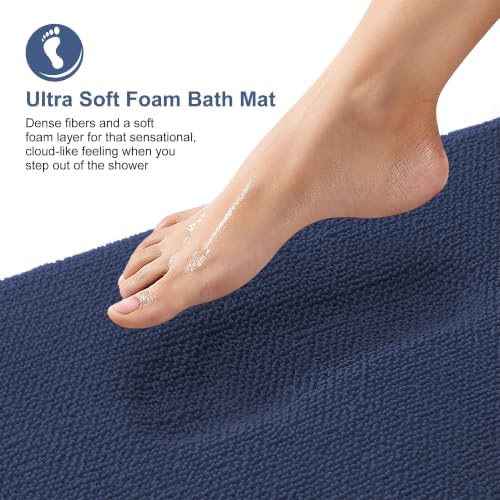 OLANLY Memory Foam Absorbent Bathroom Rugs Mats 30x20, Twilight Sapphire - Image 2
