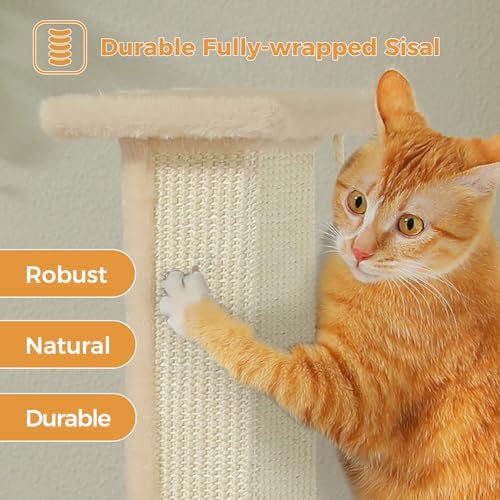 PAWZ Road Cat Scratching Post 32” Tall Square Cat Scratcher - Image 4