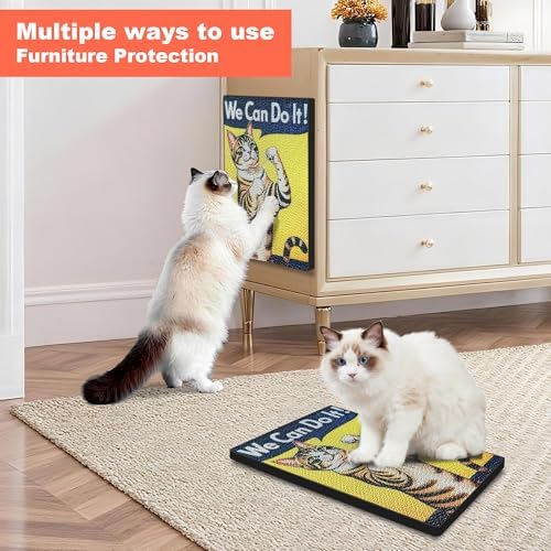 Art Cat Scratcher for Indoor Cats, Wall Mounted Cardboard Cat Scratcher - Image 4