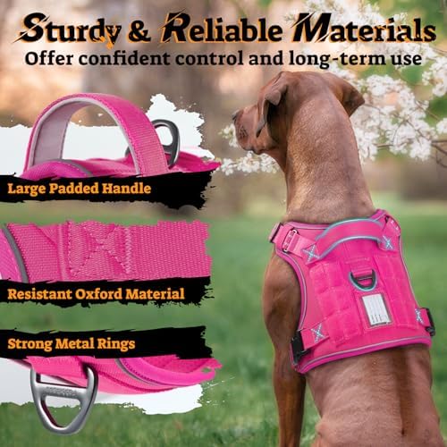 rabbitgoo Tactical Dog Harness for Large Dogs, No Pull Service Pet Vest - Image 6