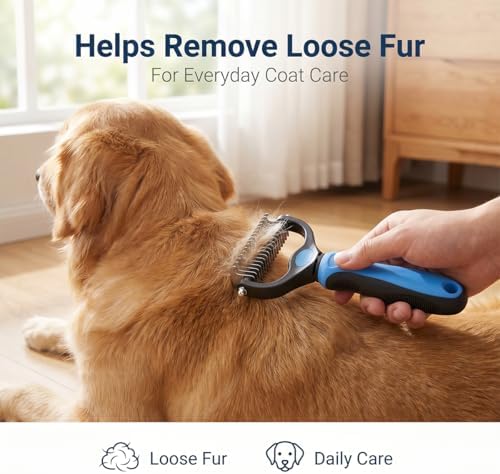 2027New Pet Pro Tool Grooming for Dogs & Cats, Undercoat Rake Dematting Comb - Image 5