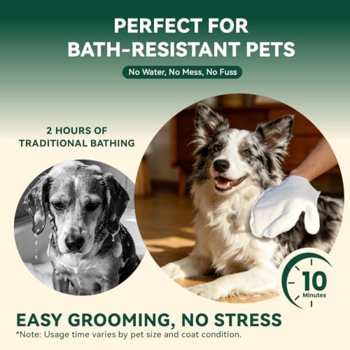 ECO PET Glove Wipes for Dogs & Cats, Hypoallergenic Unscented Cleaning & - Image 3